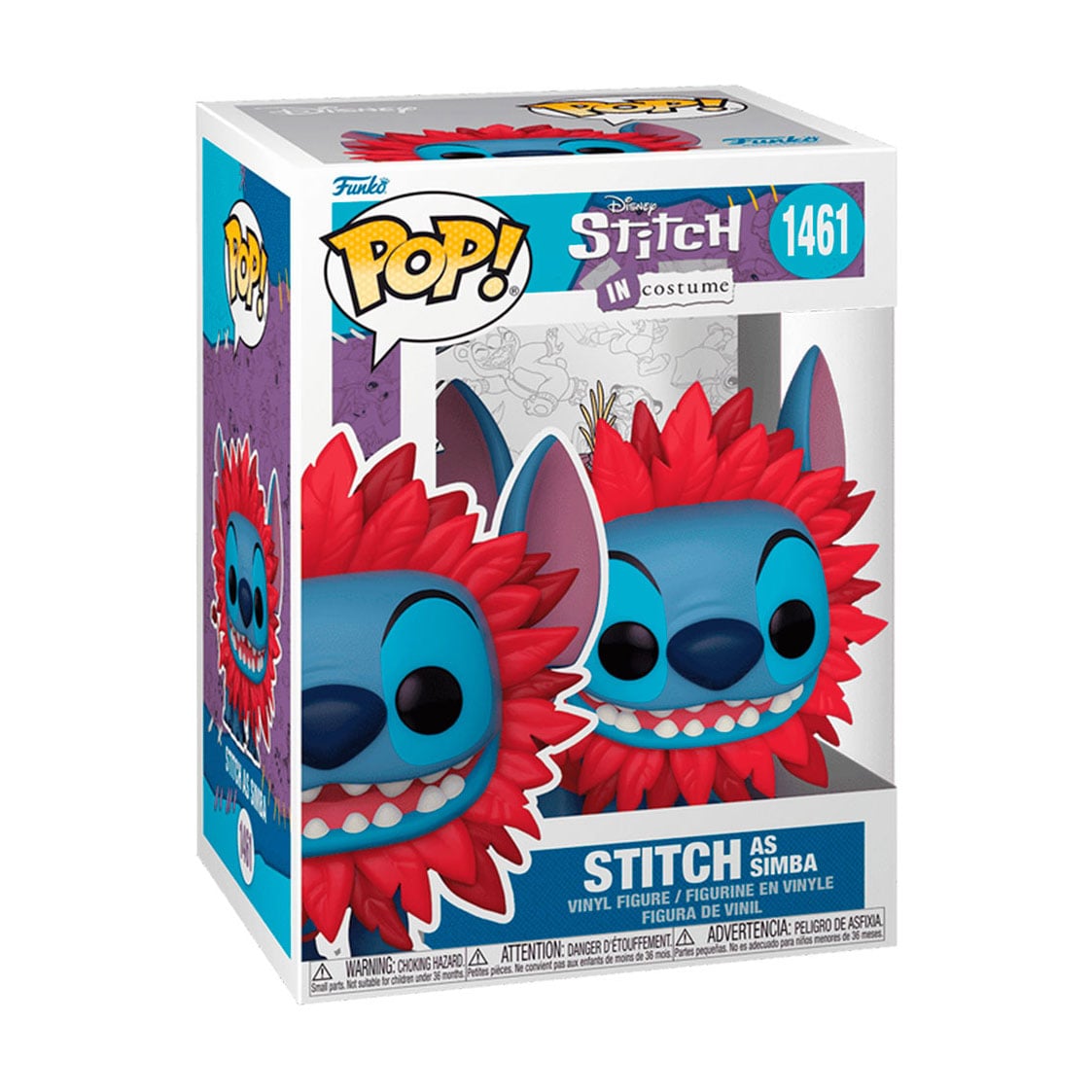 Ігрова фігурка Funko POP! Disney Stitch In Сostume 1461 Стіч у костюмі Сімби, від 3 років (75164)